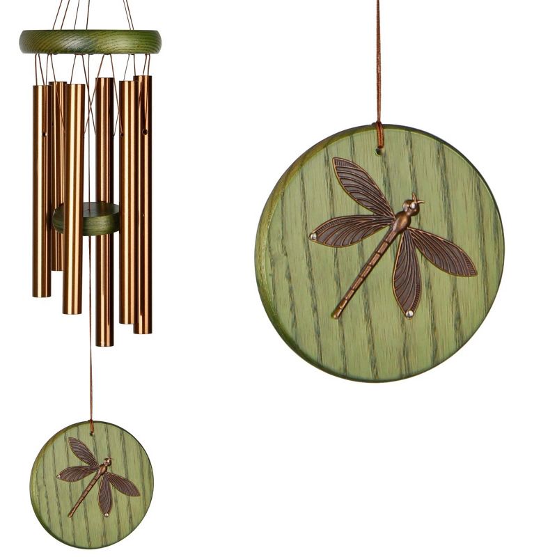 Woodstock Windchimes Habitats Chime Green, Dragonfly, Wind Chimes For Outside, Wind Chimes For Garden, Patio, and Outdoor Décor, 17"L, 4 of 9