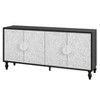 NicBex 62.99" Modern 4-Door Sideboard,Kitchen Storage Cabinets with Carved Flower Design and Metal Handle for Kitchen and Dining Room,White - 4 of 4