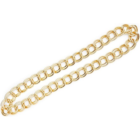 Spooky Central Gold Necklace Chain for Halloween & Hip Hop Party, Cuban Link, 36 In - image 1 of 4
