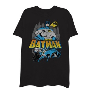 Mens DC Comics Batman Shirt - Batman , Robin, Joker - Batman Throwback Classic Super Soft T-Shirt - 1 of 4