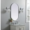 Elegant Lighting Metal Frame Oval Mirror 20x36 Inch in Silver - 3 of 4