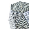 Kumasinova 16x14x18" On-Trend Hexagonal End Table,2-In-1 Garden Stools for Living Room & Garden,Premium MDF Sofa Side Table,Art Deco - 3 of 4