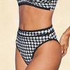 Women's Classic Houndstooth High-Waisted Cheeky Bikini Bottoms - Cupshe - 2 of 4