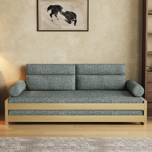 Gaoyangjiaju 82.67 Inch Modern Convertible Sofa Bed with Solid Wood Frame and Removable Covers - 1 of 4