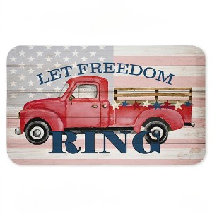 Stupell Industries Let Freedom Ring Truck Printed Anti-Fatigue Floor Mat, design by Kim Allen, 30"x18" - 1 of 4