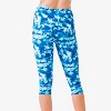 Calypsa Women's Plus Size High Waisted Chlorine Resistant Capri Swim Leggings - 2 of 4