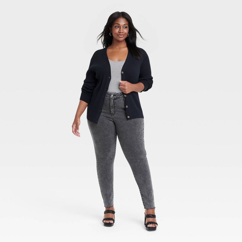 Women's Mid-Rise Skinny Jeans - Ava & Viv™, 3 of 4