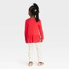 Toddler Girls' 'Love You More' Cozy Top & Heart Leggings Set - Cat & Jack™ Red - image 2 of 3