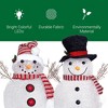 Lighted Christmas Snowman, 2 ft Winter Snowman Decorations with Built-in Lights, Black Hat, Scarf, Pre-Lit Outdoor Christmas Decor for Holiday Garden - 3 of 4