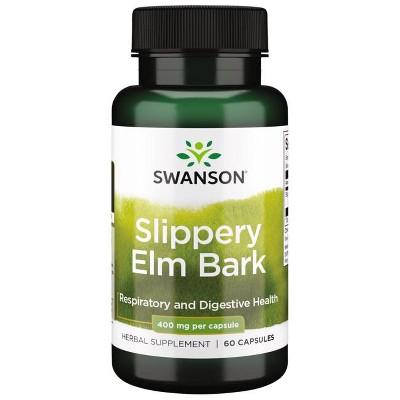 Swanson Slippery Elm Bark 400 mg 60 Capsules