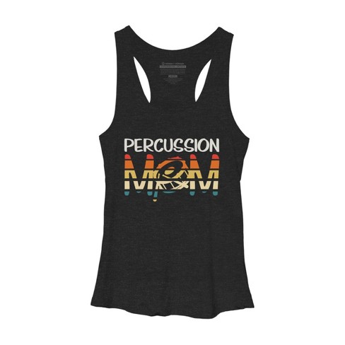 Women's Design By Humans Marching Band Percussion Mom By clickbong Racerback Tank Top - image 1 of 2