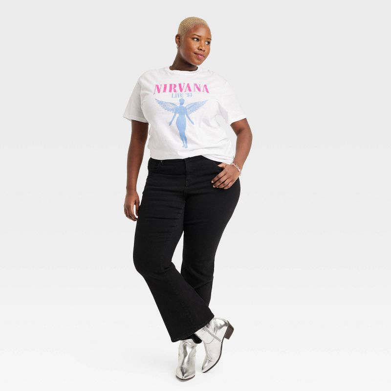 Women's Nirvana in Utero Short Sleeve Graphic T-Shirt - White, 3 of 8