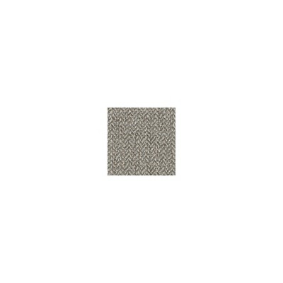 Beige Herringbone Upholstered Ottoman with Bun Legs
