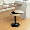Resenkos Counter Bar Stools, Counter Stool,Round Storage Bar Stool Set of 2, 360��Counter Height Swivel Stool with Metal Frame,Beige Yellow - 4 of 4