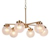 LNC Ariene ModernLarge Chandelier, Polished Gold with Crackle Globe Glass,28in/38in - 3 of 4