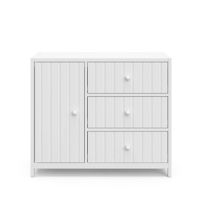 White GREENGUARD Certified 3-Drawer Combo Nursery Dresser