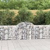vidaXL Gabion Basket Silver Galvanized iron 78.7 x 11.8 x 39.4 in - 78.7" x 11.8" x 31.5"/39.4" 1 - 2 of 4
