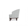 Fabric Barrel Accent Chair with Channel-Tufted Back, Curved Edges and Padded Seat, Light Luxurious Comfortable Design - 3 of 4