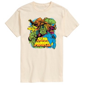 Men's - Star Wars - Neon Alien Creatures Short Sleeve Graphic T-Shirt - 1 of 2