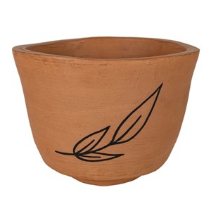 Leaf Accent Terracotta Planter - Foreside Home & Garden - 1 of 4