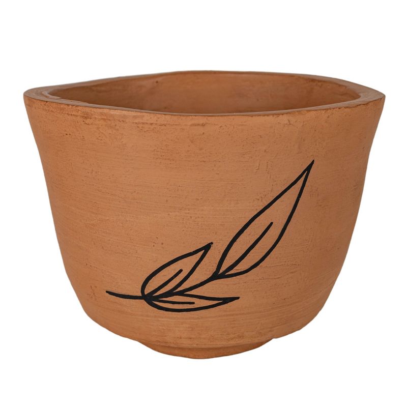 Leaf Accent Terracotta Planter - Foreside Home & Garden, 1 of 6