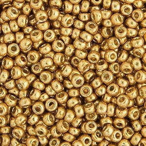 John Bead Miyuki Glass Seed Beads 11/0 (250gms), Duracoat Galvanized Gold [DB4202] - 1 of 1