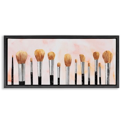 Stupell Industries Pink Makeup Brush Collection, 31" x 14"