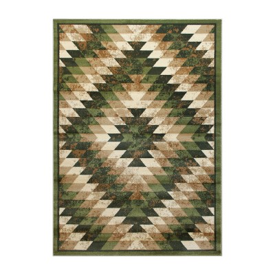 Masada Rugs Stephanie Collection Area Rug with Distressed Southwest Native American Design 1106
