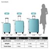 NAYSAYE Luggage PP Hardshell 3 Piece Spinner Set with TSA Lock for Carry On and Checked Luggage, Blue, 21.46"*12.01"*30.51" - 4 of 4