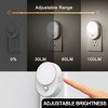 DORESshop 2-Pack 0.6W Plug-in Oval Motion Sensor Night Lights, White Finish, Modern Accent for Bedroom or Hallway - 4 of 4