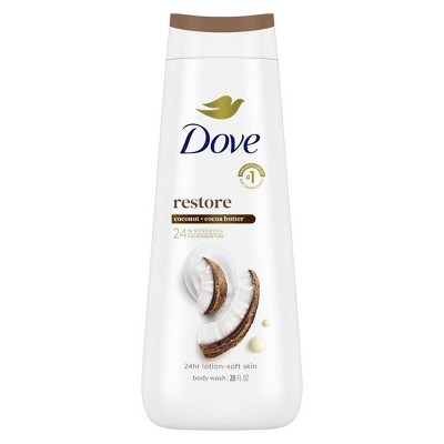 Dove Restore Body Wash - Coconut & Cocoa Butter 24hr Lotion-Soft Skin - 20oz