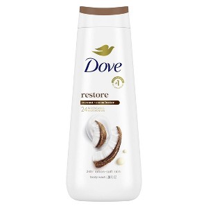 Dove Restore Body Wash - Coconut & Cocoa Butter 24hr Renewing MicroMoisture - 20oz - 1 of 4