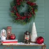 FURNIinspire Decorative Holiday Scene Props Glass Christmas Cone Tree Decoration, Home Decor for Living Room Party, White, 6.7"*6.7"*18" - 3 of 4
