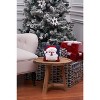C&F Home Christmas Santa Wishes Santa Face on Black Background Small Petite Accent Hooked Pillow, 8" x 8" - 3 of 4