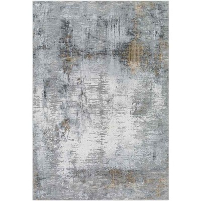 Mark & Day Haart 7'10"x10' Rectangle Woven Indoor Area Rugs Charcoal: Modern Marble Pattern, Stain-Resistant, Pet Friendly