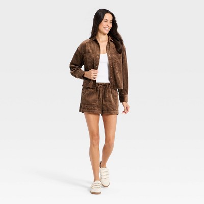 Women's High-Rise Corduroy Pull-On Shorts - Universal Thread' - image 3