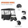 VEVOR Golf Cart Enclosure 86'', 4-Person Golf Cart Cover, 4-Sided Fairway Deluxe, 300D Waterproof Driving Enclosure with Transparent Windows, Black - 4 of 4