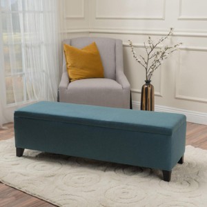 Modern Storage Ottoman Bench with Hidden Compartment and Upholstered Seat for Entryway or Bedroom -3irtyhousy - 1 of 4