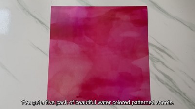 Craftopia Assorted Watercolor Vinyl Squares Adhesive Sheets, 5