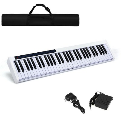 Costway 61 Key Digital Piano Recital MIDI Keyboard White Black