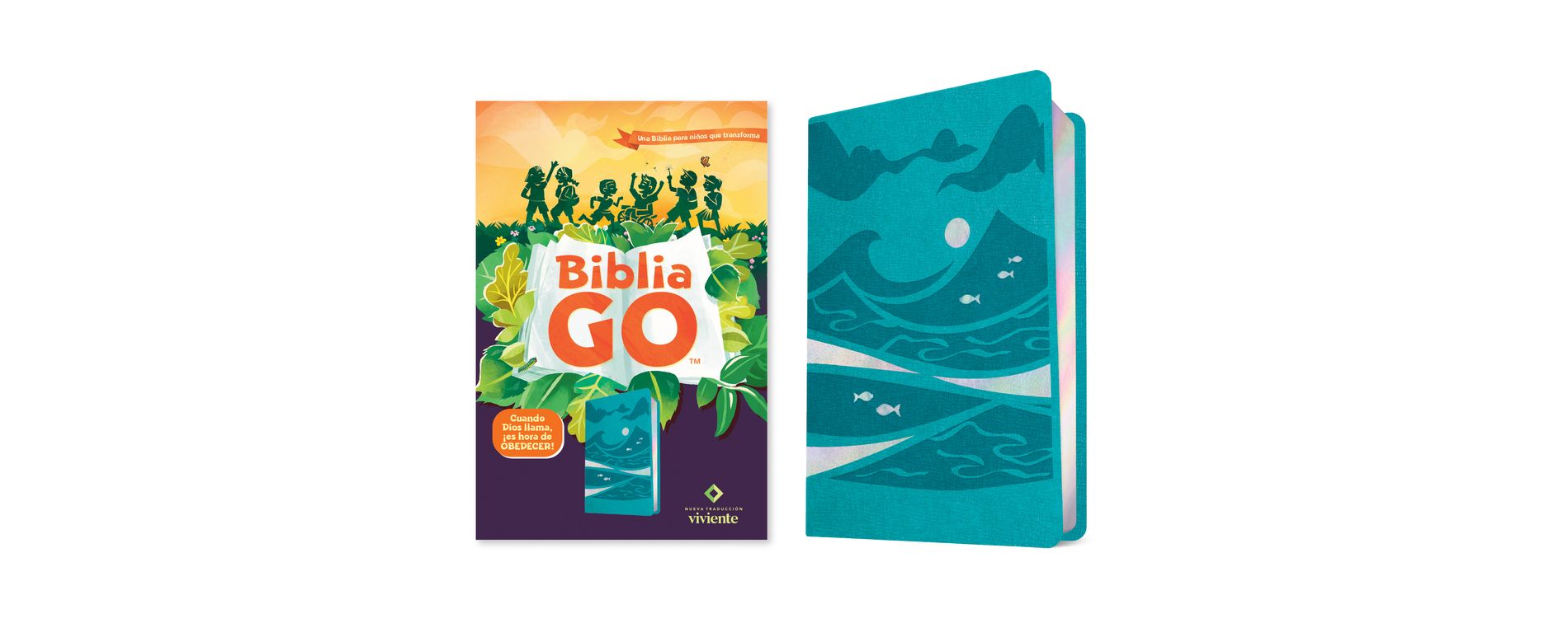 Biblia Go Para Niños Ntv (Sentipiel, Verde Azulado) - (Go Bible) (Leather Bound)
