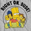 Boys Bart Simpson Skating Shirt - Krusty the Klown, Bart and Homer Simpson Tee - The Simpsons Graphic T-Shirt (Heather Grey, X-Large) - 2 of 4