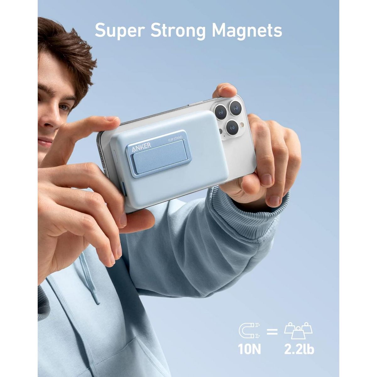 Anker 633 Magnetic Battery, 10,000mAh Foldable Wireless Portable Charger - thumbnail 6