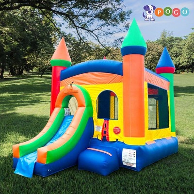 Colorful Vinyl Inflatable Bounce House with Slide