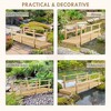 Outsunny 7' Wooden Garden Bridge with Safety Rails, Backyard Footbridge for Ponds, Creeks, Streams, Natural - 3 of 4