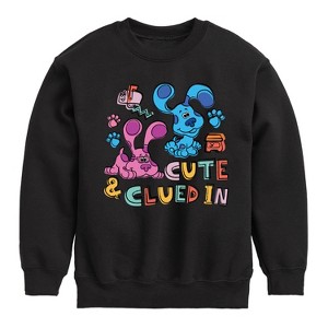 Boys' - Blue's Clues & You! - Cute & Clued In Graphic Long Sleeve Fleece Sweatshirt - 1 of 3