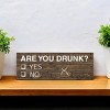 Slickblue Funny Are You Drunk Yes No Sign, 3.5x10 Rustic Pine Wood Sign, Multiple Color Options - 3 of 3