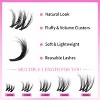 VEYESBEAUTY VBmuse  Lash Clusters Fluffy Individual Lash Extensions 3D Layered Volume Eyelashes Thin & Invisible Faux Mink Lash Mixed Length 10-18mm - 3 of 4