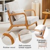 PAGED Mid-Century Modern Accent Chair Living Room Chairs with Pillow Upholstered Reading Chair with Wood Frame for Living Room - 3 of 4