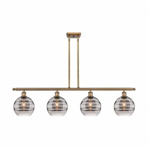 Rochester - 4 Light Stem Hung Island In Industrial Style-10.38 Inches Tall and 48 Inches Wide - 1 of 1